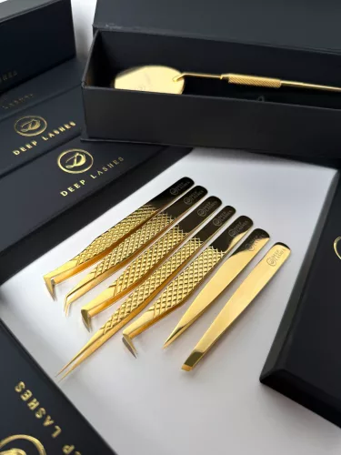 MILA 24K GOLD - hajlított izoláló szempillacsipesz