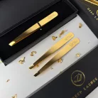 Szemöldökcsipesz 24K GOLD - Ferde végű