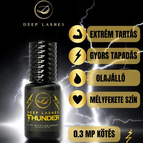 THUNDER 0,3s fekete műszempilla ragasztó