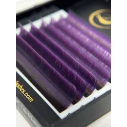   7 soros – MIX • Fekete / Lila Ombre • 0.07 (6-12 mm) – Színes Műszempilla