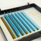 7 soros – MIX • Neonkék • M ív • 0.07 (6-12 mm) – Színes Műszempilla