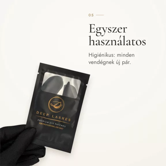 Deep Lashes - Biogéles UV szemalátét 10 pár (fekete)