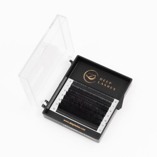 Deep Lashes 7 soros – MIX • D ív • 0.07 (6-12 mm) – Műszempilla – Premium Black Collection PROMOTION