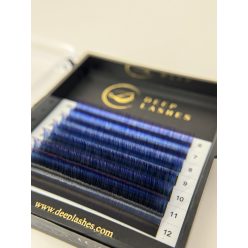   Deep Lashes 7 soros – MIX • Fekete / Kék / Lila Tricolor • 0.07 (6-12 mm) – Színes Műszempilla