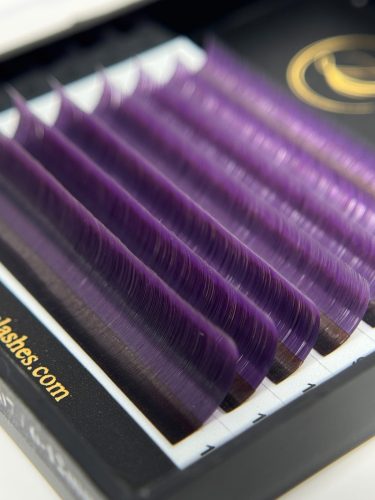 Deep Lashes 7 soros – MIX • Fekete / Lila Ombre • 0.07 (6-12 mm) – Színes Műszempilla