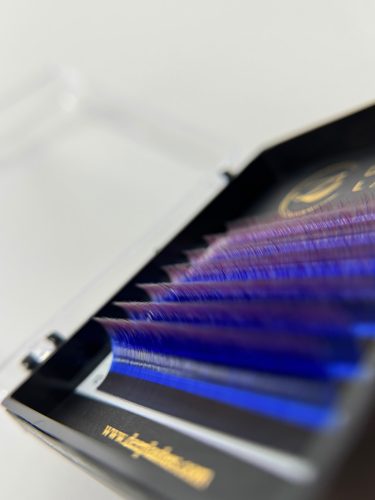 Deep Lashes 7 soros – MIX • Kék / Rózsaszín Ombre • 0.07 (6-12 mm) – Színes Műszempilla