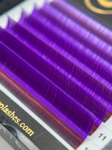 Deep Lashes 7 soros – MIX • Lila • CC ív • 0.07 (6-12 mm) – Színes Műszempilla