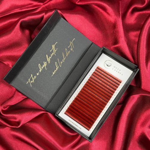 20 soros – MIX • Vörösbor • 0.07 – Színes Műszempilla