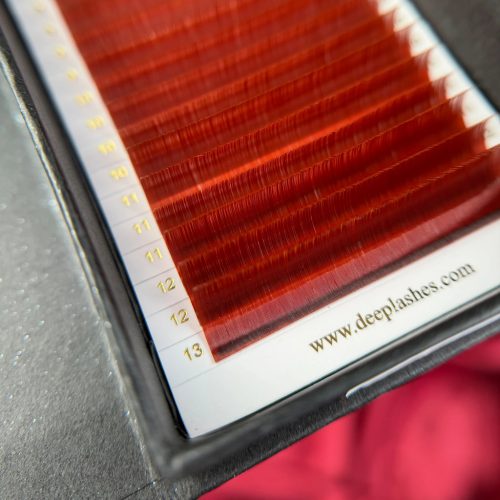 20 soros – MIX • Vörösbor • 0.07 – Színes Műszempilla