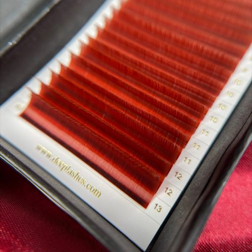 20 soros – MIX • Vörösbor • 0.07 – Színes Műszempilla