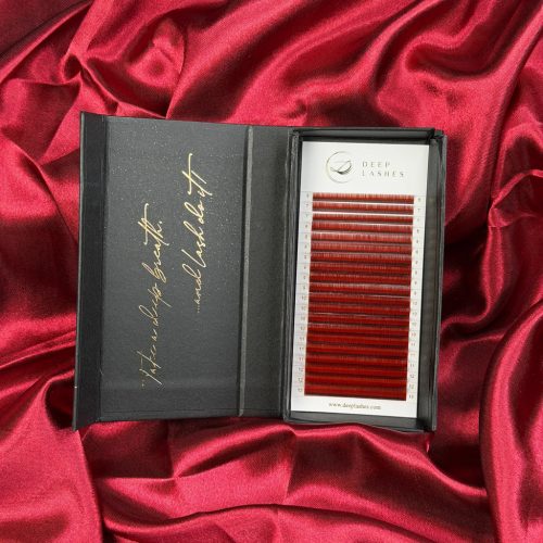 20 soros – MIX • Vörösbor • 0.07 – Színes Műszempilla