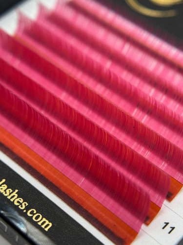 Deep Lashes 7 soros – MIX • Rózsaszín • CC ív • 0.07 (6-12 mm) – Színes Műszempilla