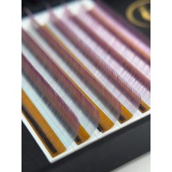   Deep Lashes 7 soros – MIX • Óceánkék / Rózsaszín Ombre • 0.07 (6-12 mm) – Színes Műszempilla
