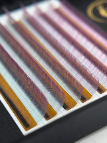 Deep Lashes 7 soros – MIX • Óceánkék / Rózsaszín Ombre • CC ív • 0.07 (6-12 mm) – Színes Műszempilla