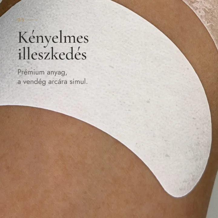 Kényelmes illeszkedés – prémium anyag, a vendég arcára simul