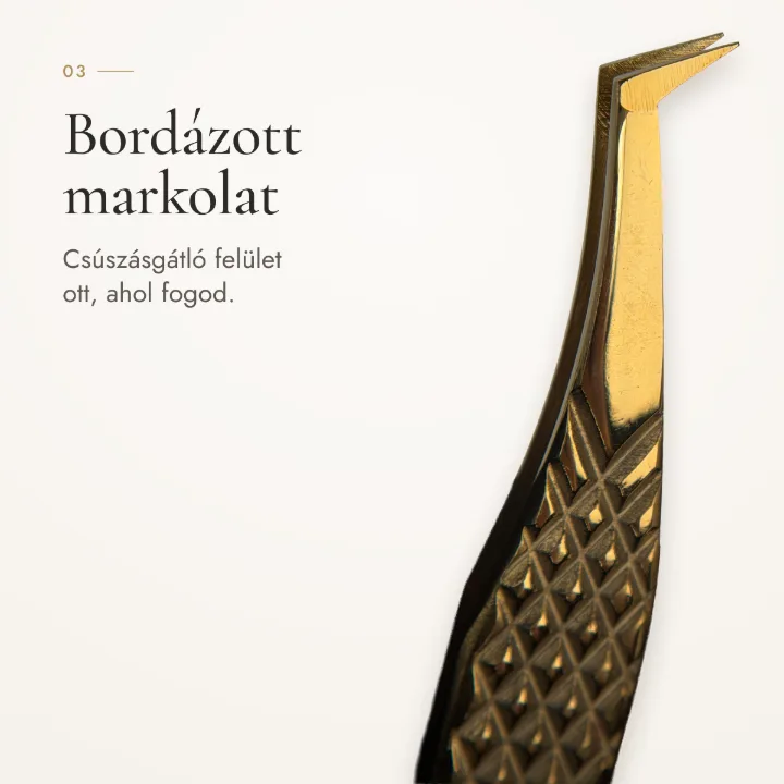 Bordázott markolat – csúszásgátló felület ott, ahol fogod