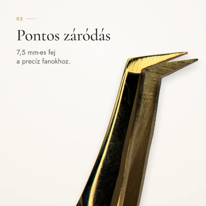 Pontos záródás – 7,5 mm-es fej a precíz fanokhoz